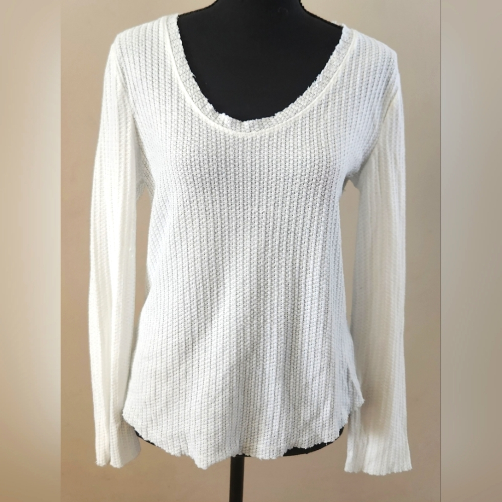 Molly Green knit white sweater small